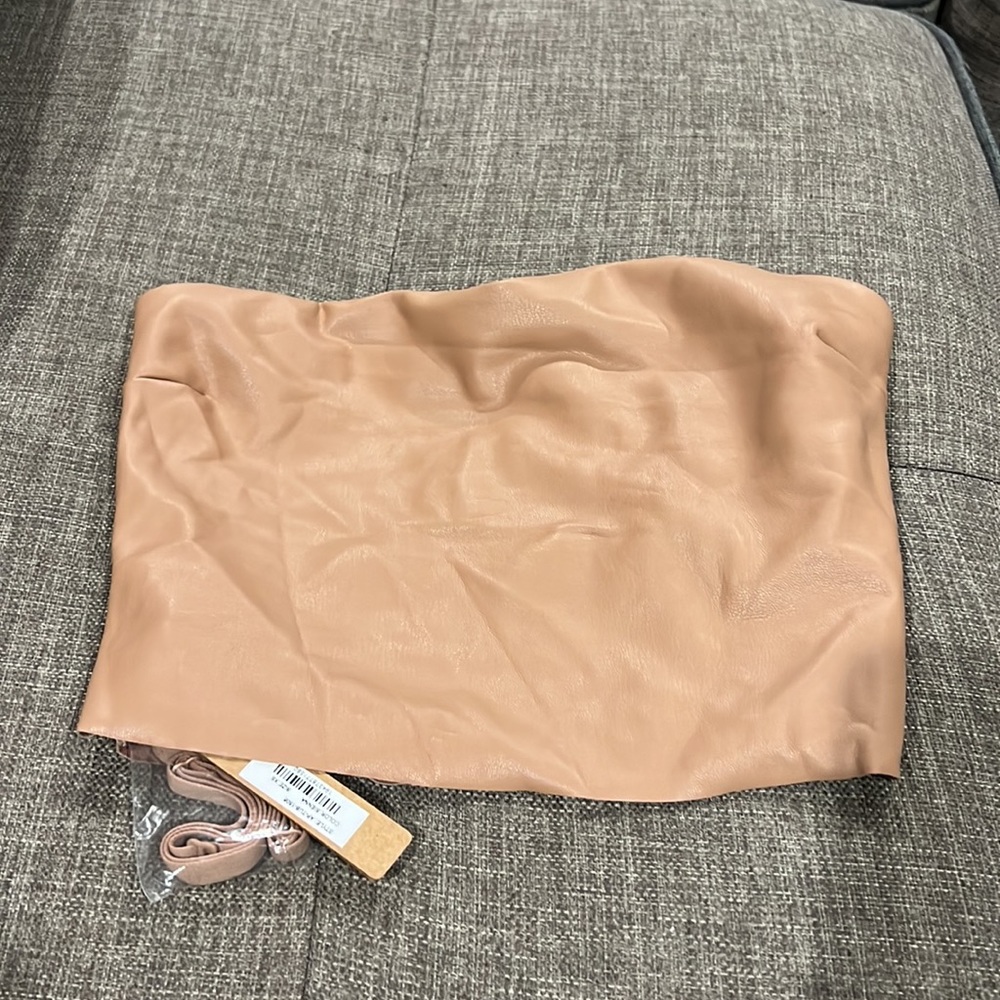 Skims Faux Leather Tube Top - Picture 8 of 10